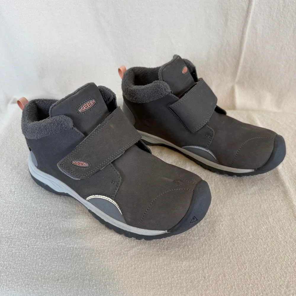 Keen Kootenay III Mid Waterproof Boots Kids Grey Pink 1023803 Size 4Y EU 36